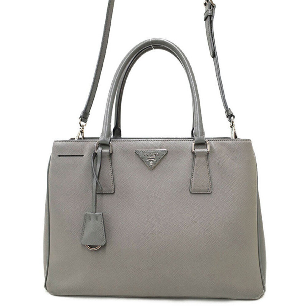 Prada Leather Bag Bag Saffiano Shoulder Tote Galleria - Picture 2 of 9